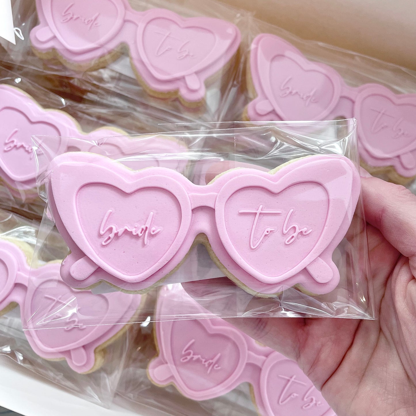 Bride to Be Heart Sunglasses Cookies 12 Pack