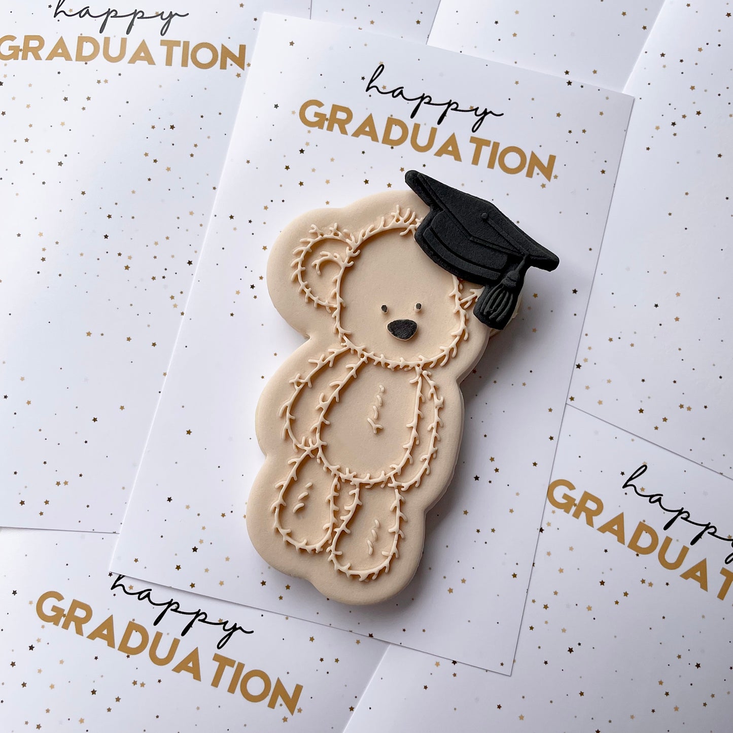 Classic Graduation Teddy Single Cookie