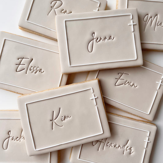 Baptism / Christening Place Card Cookies